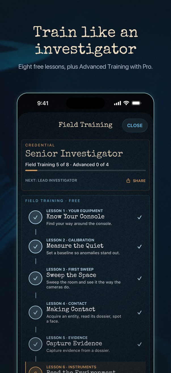 Field Training lessons and credential